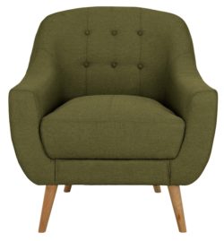 Hygena - Lexie - Fabric Chair - Olive Green